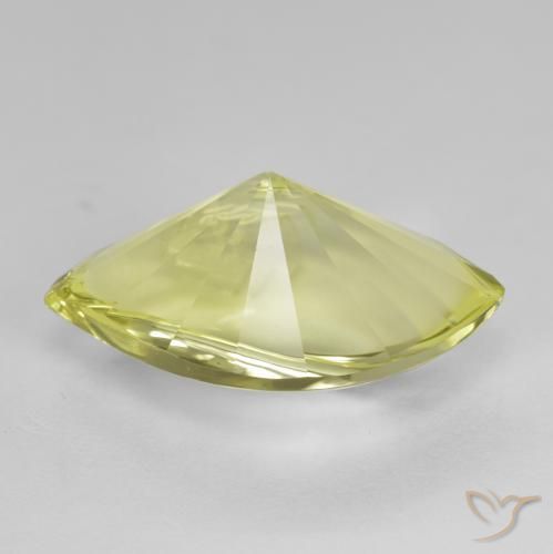 Quartz Gemstone in 19.9 x 12.9 mm Size for Sale, Quartz Stone in Lemon Yellow Color