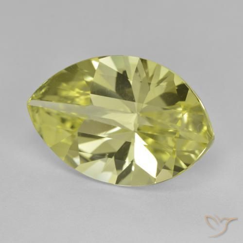 9.51 ct Yellow Quartz Stone, Natural Quartz in Marquise Concave Cut Shape for Sale
