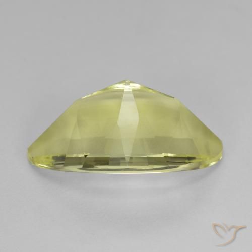 Quartz Gemstone in 19.2 x 12.9 mm Size for Sale, Quartz Stone in Lemon Yellow Color