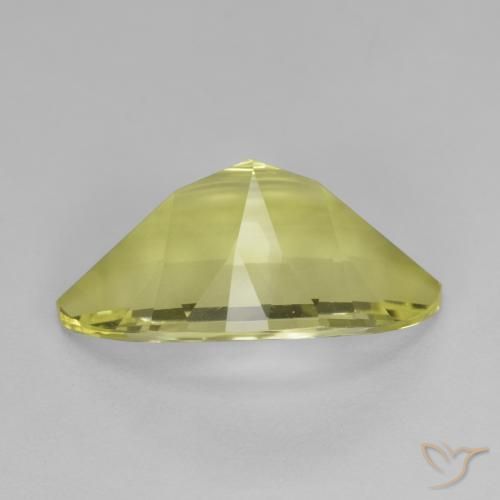 Quartz Gemstone in 19.1 x 13 mm Size for Sale, Quartz Stone in Medium Yellow Color