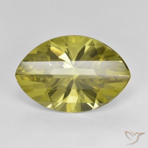 9.28ct Natural Pineapple Yellow Quartz, Marquise, VVS-VS