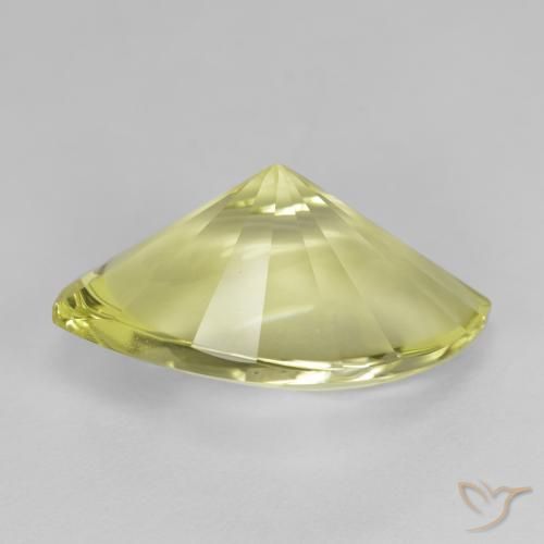 Quartz Gemstone in 19.7 x 12.8 mm Size for Sale, Quartz Stone in Medium-Light Yellow Color