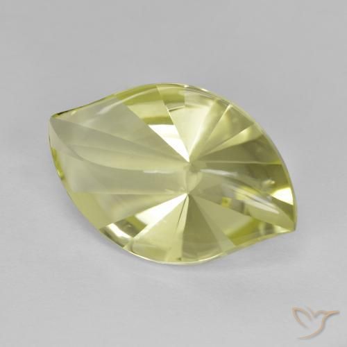 8.99 ct Yellow Quartz Stone, Natural Quartz in Marquise Mixed Cut Shape for Sale