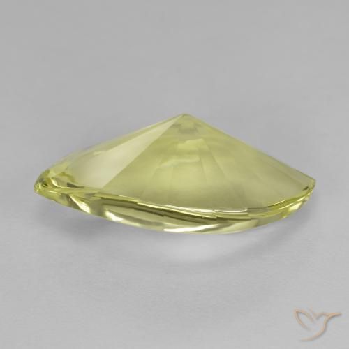 Quartz Gemstone in 20 x 12.8 mm Size for Sale, Quartz Stone in Lemon Yellow Color