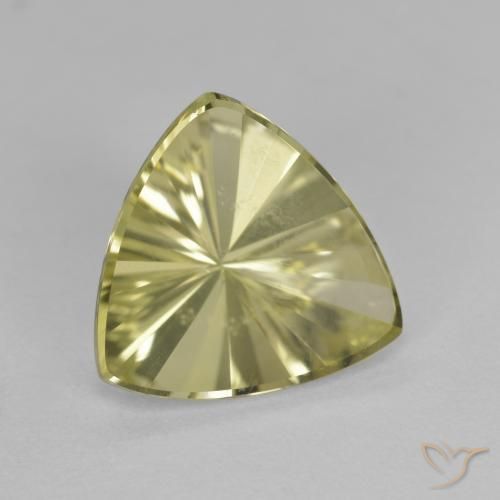 2.13 ct Yellow Quartz Stone, Natural Quartz in Trillion Concave Cut Shape for Sale