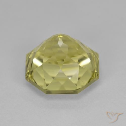 Quartz Gemstone in 12 x 12 mm (calibrated) Size for Sale, Quartz Stone in Greenish Yellow Color