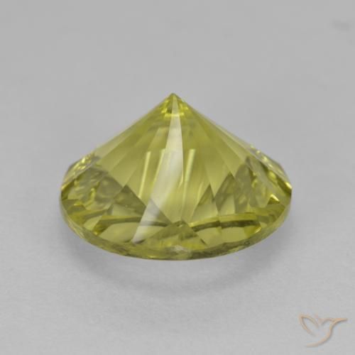 Quartz Gemstone in 12 mm (calibrated) Size for Sale, Quartz Stone in Lemon Yellow Color