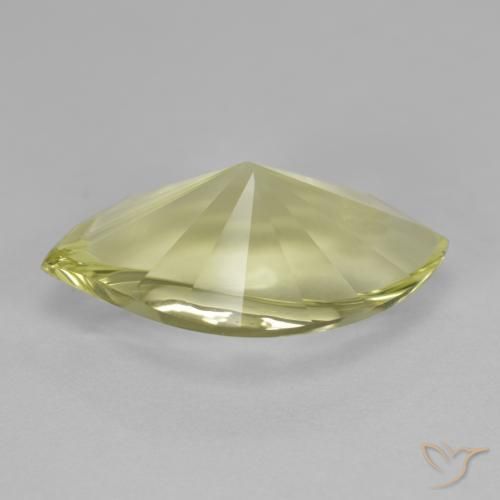 Quartz Gemstone in 19.9 x 12.9 mm Size for Sale, Quartz Stone in Medium Yellow Color