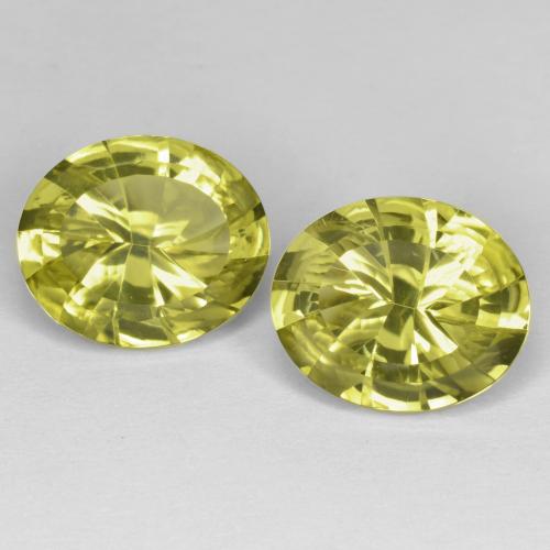 Lemon Yellow Quartz Gem - 4ct Oval Concave Cut (ID: 601891)