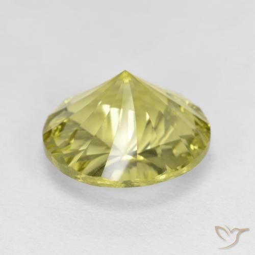 Quartz Gemstone in 12 mm (calibrated) Size for Sale, Quartz Stone in Light Pineapple Yellow Color
