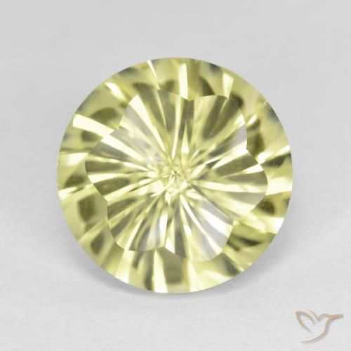 5.16ct Natural Amarelo claro médio Quartzo, Redondo, VVS, Photo A