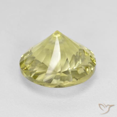 Quartz Gemstone in 12 mm (calibrated) Size for Sale, Quartz Stone in Medium-Light Yellow Color