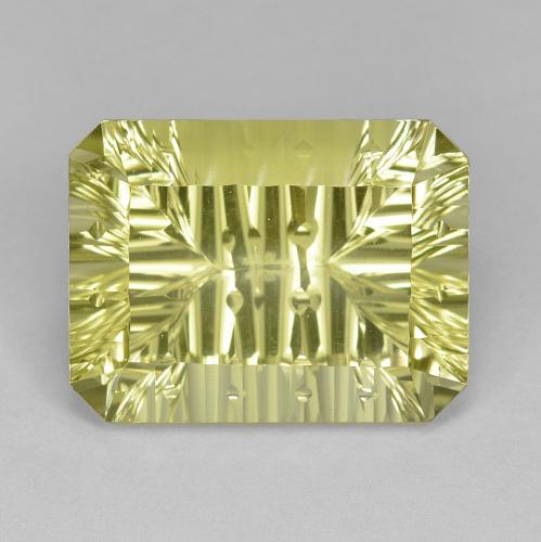 Medium Yellow Кварц Камень - 10.7ct Огранка вогнутый Октагон (ID: 601986)