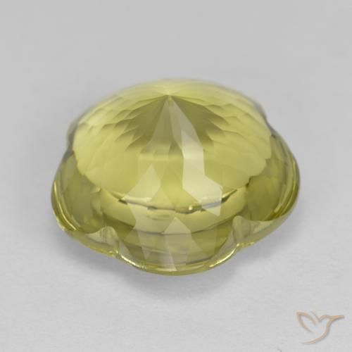 Quartz Gemstone in 15 x 15 mm (calibrated) Size for Sale, Quartz Stone in Pineapple Yellow Color