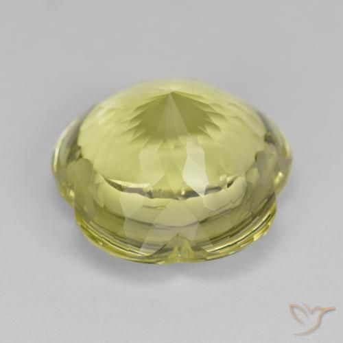Quartz Gemstone in 15 x 15 mm (calibrated) Size for Sale, Quartz Stone in Greenish Yellow Color