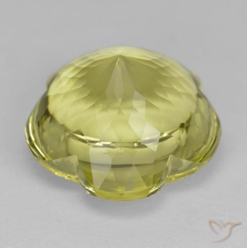 Quartz Gemstone in 15 x 15 mm (calibrated) Size for Sale, Quartz Stone in Medium Yellow Color