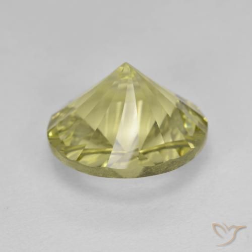 Quartz Gemstone in 12 mm (calibrated) Size for Sale, Quartz Stone in Medium Yellow Color