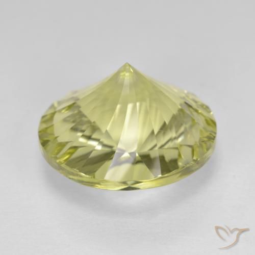 Quartz Gemstone in 15 mm (calibrated) Size for Sale, Quartz Stone in Light Yellow Color
