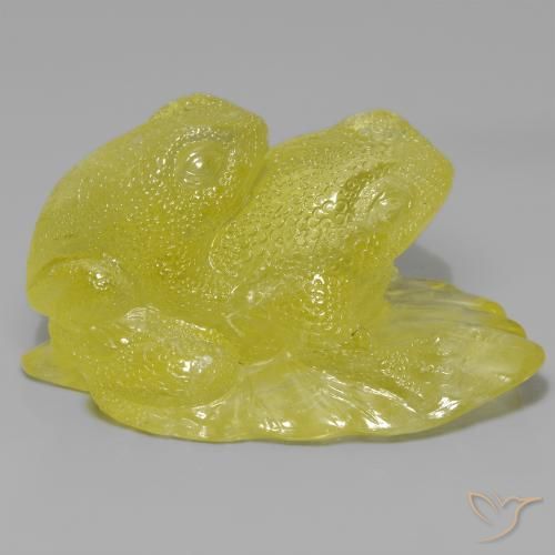 Quartz Gemstone in 62.4 x 39.9 mm Size for Sale, Quartz Stone in Medium Yellow Color