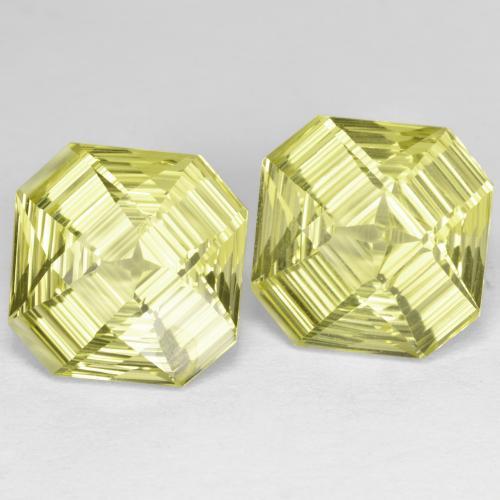 12.99 ctw Yellow Quartz Stones, Natural Quartz in Octagon Concave Cut Shape for Sale