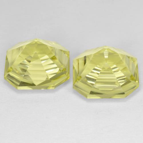Quartz Gemstones in 12 x 12 mm (calibrated) Size for Sale, Quartz Stones in Medium-Light Yellow Color