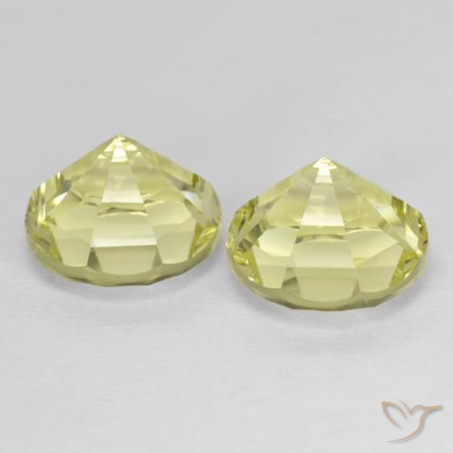 Quartz Gemstones in 10 mm (calibrated) Size for Sale, Quartz Stones in Light Yellow Color