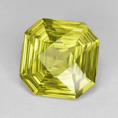 5.92 ct Yellow Quartz Stone, Natural Quartz in Octagon Concave Cut Shape for Sale