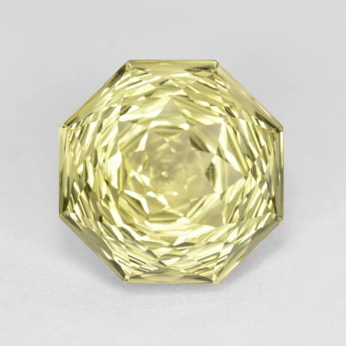 Medium Yellow Quartz Gem - 5.8ct Octagon Concave Cut (ID: 602438)