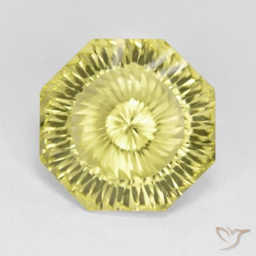 7.86ct Natural Medium Yellow Quartz, Emerald Cut, VVS