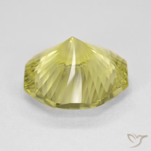 Quartz Gemstone in 14 x 14 mm (calibrated) Size for Sale, Quartz Stone in Medium Yellow Color