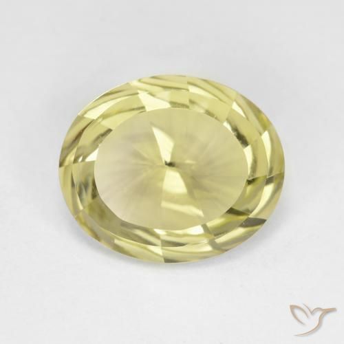 3.71ct Natural Light Yellow Quartz, Oval, VVS