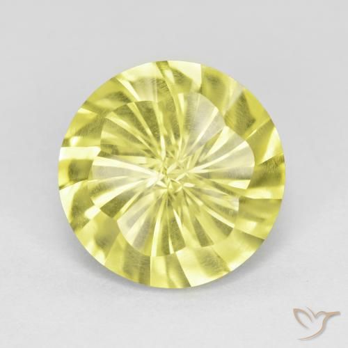 5.28ct Natural Lemon Yellow Quartz, Round, VS