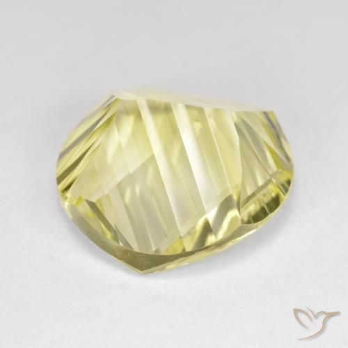 Quartz Gemstone in 15 mm (calibrated) Size for Sale, Quartz Stone in Light Yellow Color