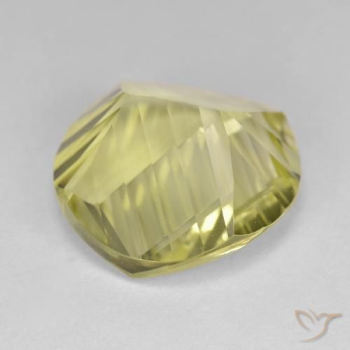 Quartz Gemstone in 15 mm (calibrated) Size for Sale, Quartz Stone in Greenish Yellow Color