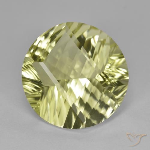 10.26ct Natural Medium-Light Yellow Quartz, Round, VVS