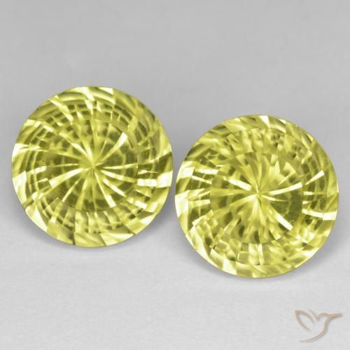 10.79 ct Yellow Quartz, 12.1 mm Round Concave Cut From Brazil, Photo A