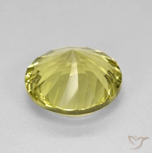 Quartz Gemstone in 12 mm (calibrated) Size for Sale, Quartz Stone in Light Yellow Color