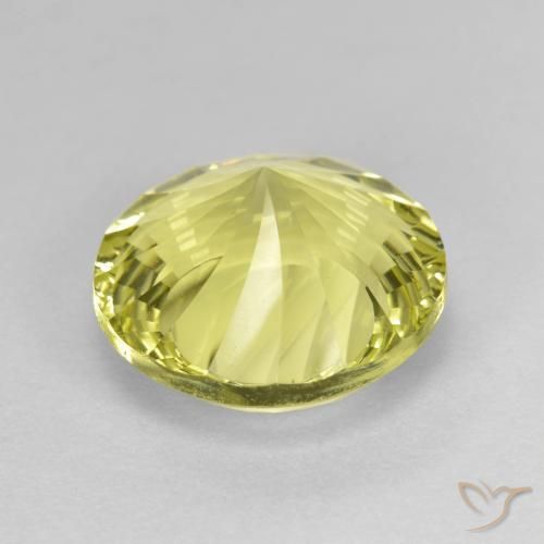 Quartz Gemstone in 12 mm (calibrated) Size for Sale, Quartz Stone in Light Yellow Color