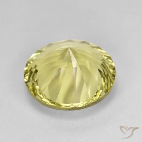 Quartz Gemstone in 12 mm (calibrated) Size for Sale, Quartz Stone in Light Yellow Color