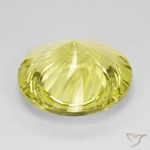 Quartz Gemstone in 18 mm (calibrated) Size for Sale, Quartz Stone in Light Yellow Color