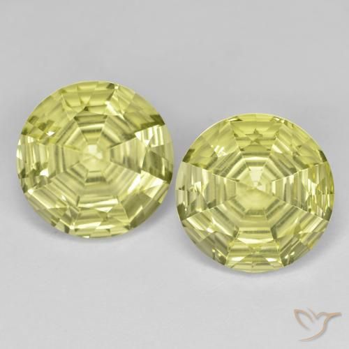 7 ct Yellow Quartz, 10.1 mm Round Concave Cut From Brazil, Photo A