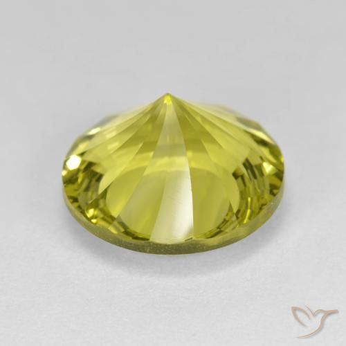 Quartz Gemstone in 12 mm (calibrated) Size for Sale, Quartz Stone in Medium Yellow Color