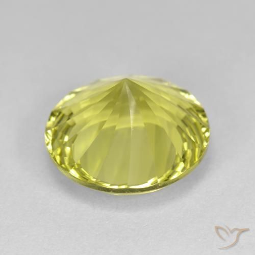 Quartz Gemstone in 12 mm (calibrated) Size for Sale, Quartz Stone in Medium Yellow Color