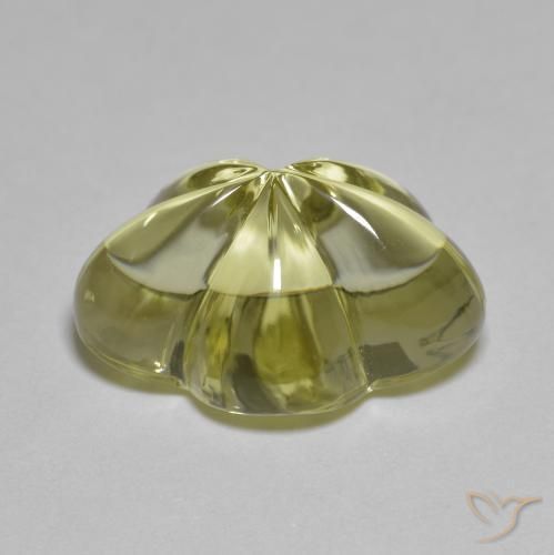 Quartz Gemstone in 16 x 12 mm (calibrated) Size for Sale, Quartz Stone in Greenish Yellow Color