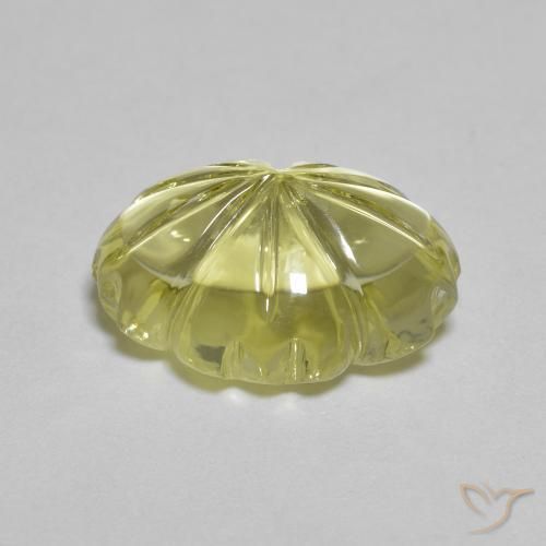 Quartz Gemstone in 14 x 10.2 mm Size for Sale, Quartz Stone in Lemon Yellow Color
