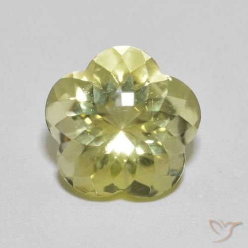 5.10ct Natural Laguna Yellow Quartz, Flower Cut, Transparent