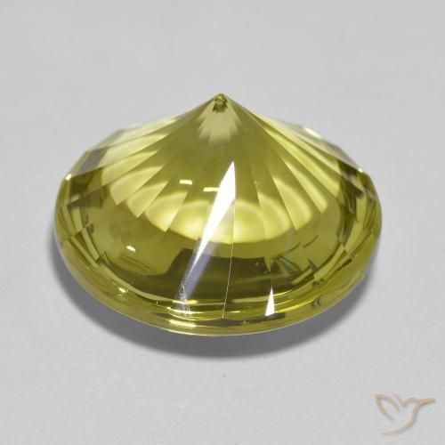 Quartz Gemstone in 16 mm (calibrated) Size for Sale, Quartz Stone in Medium Yellow Color