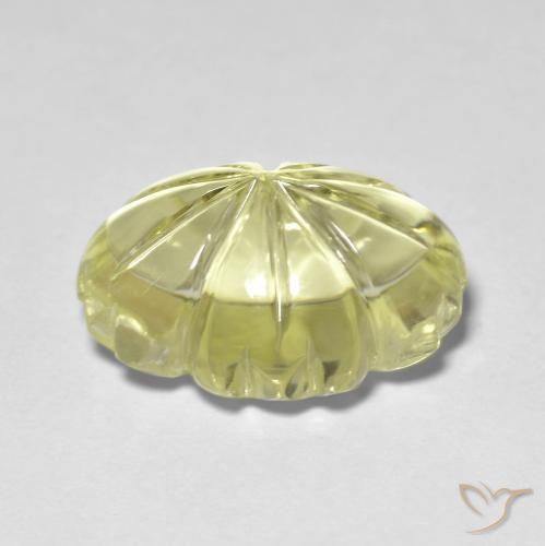 Quartz Gemstone in 16 x 12 mm (calibrated) Size for Sale, Quartz Stone in Medium-Light Yellow Color