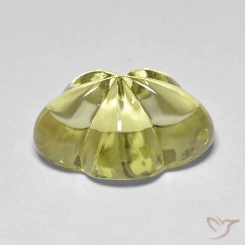 Quartz Gemstone in 16 x 12 mm (calibrated) Size for Sale, Quartz Stone in Greenish Yellow Color