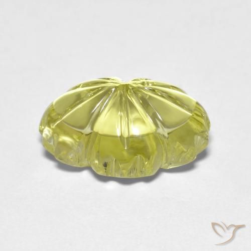 Quartz Gemstone in 14.2 x 10.1 mm Size for Sale, Quartz Stone in Medium Yellow Color